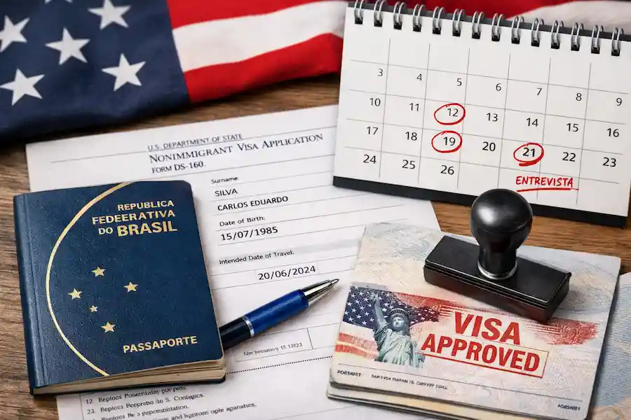 Visto americano aprovado
